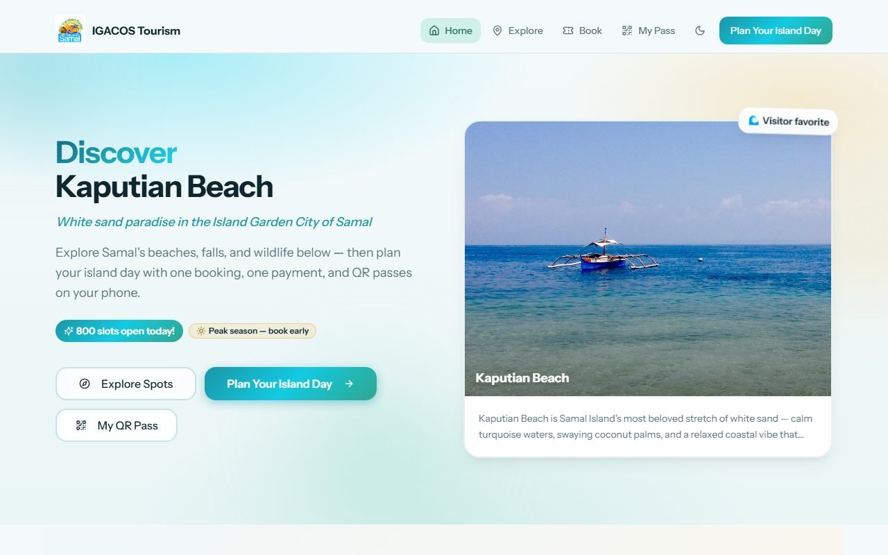 IGACOS Tourism landing page